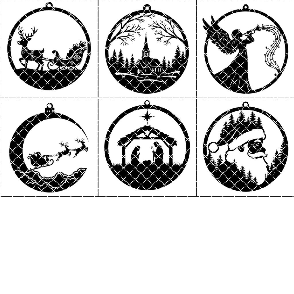 Ensemble de décorations de Noël à laser, motifs de décoration de fêtes – Image 9