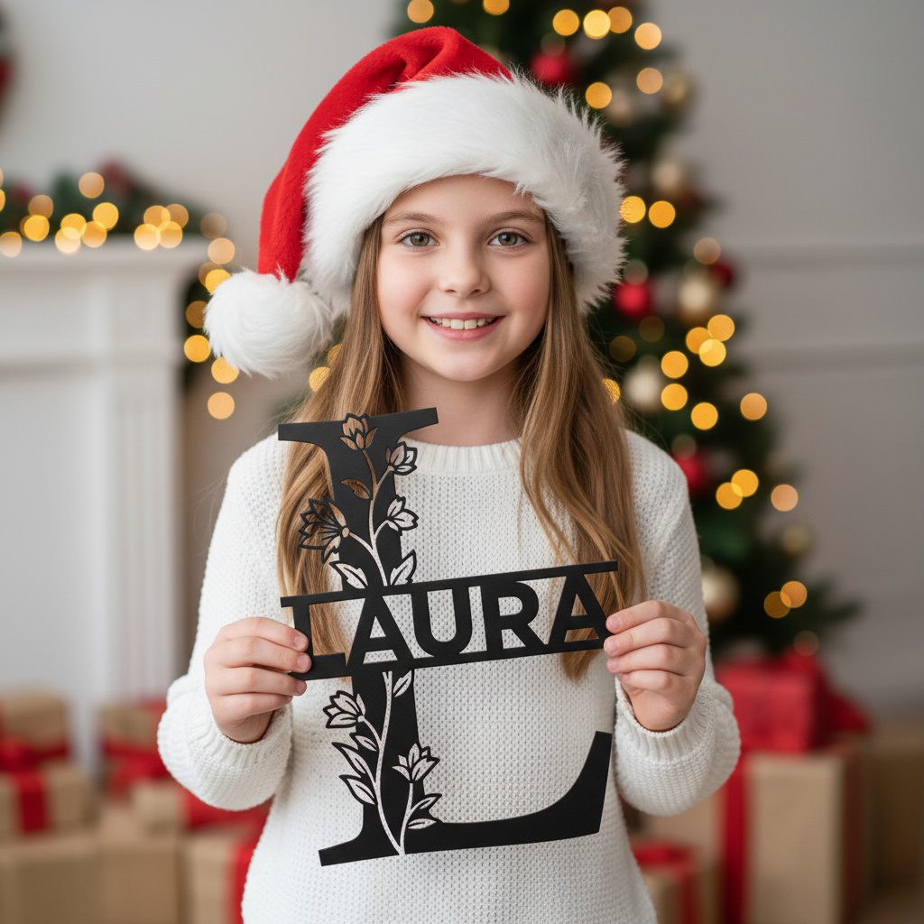 Christmas Monogram Metal Sign Bundle, Personalized Name Signs,