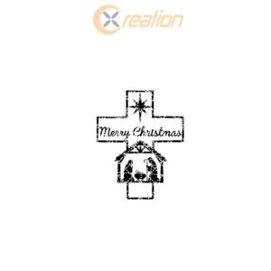 Christmas Nativity Cross Door Hanger Sign, Christian Holiday