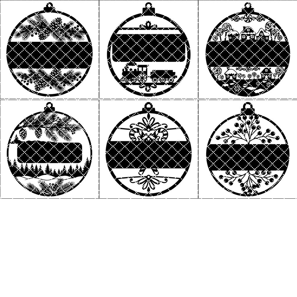 Ensemble de décorations de Noël, 6 modèles personnalisés pour les fêtes. – Image 9
