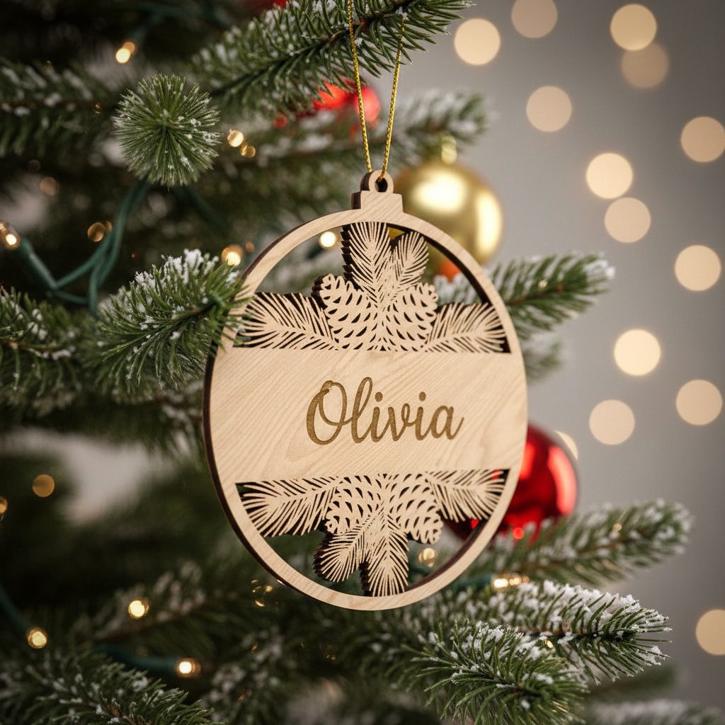 : Pacco di Ornamenti Natalizi, 6 File Laser Personalizzabili per Artigianato Festivo - immagine 5