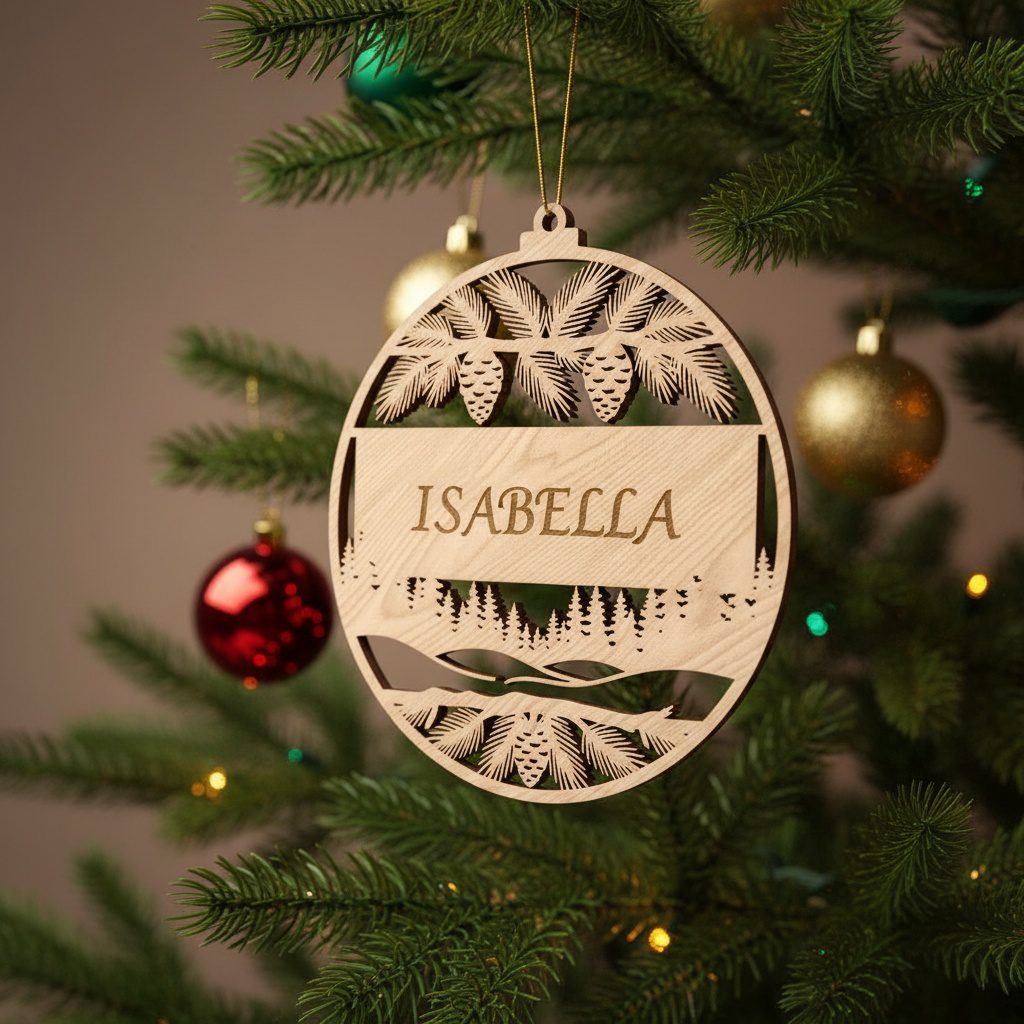 : Pacco di Ornamenti Natalizi, 6 File Laser Personalizzabili per Artigianato Festivo - immagine 7