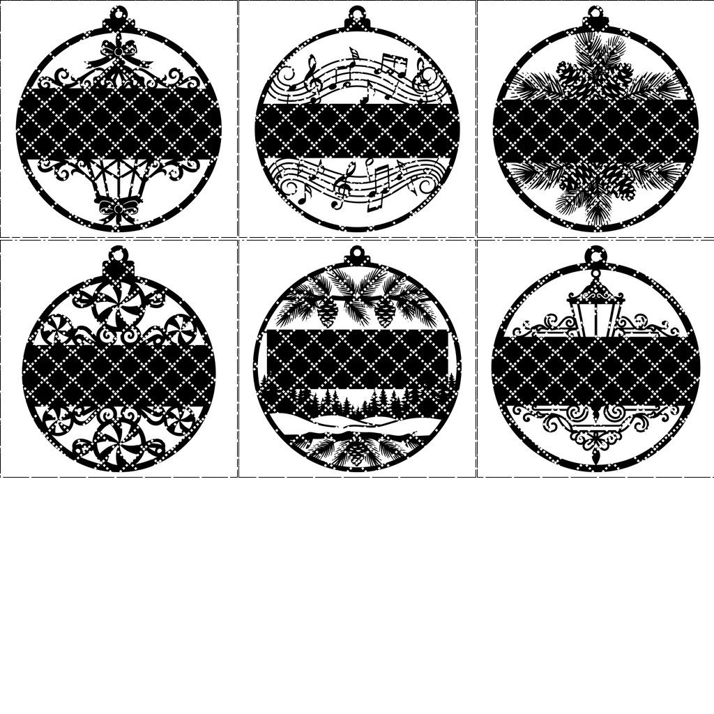 : Pacco di Ornamenti Natalizi, 6 File Laser Personalizzabili per Artigianato Festivo - immagine 9