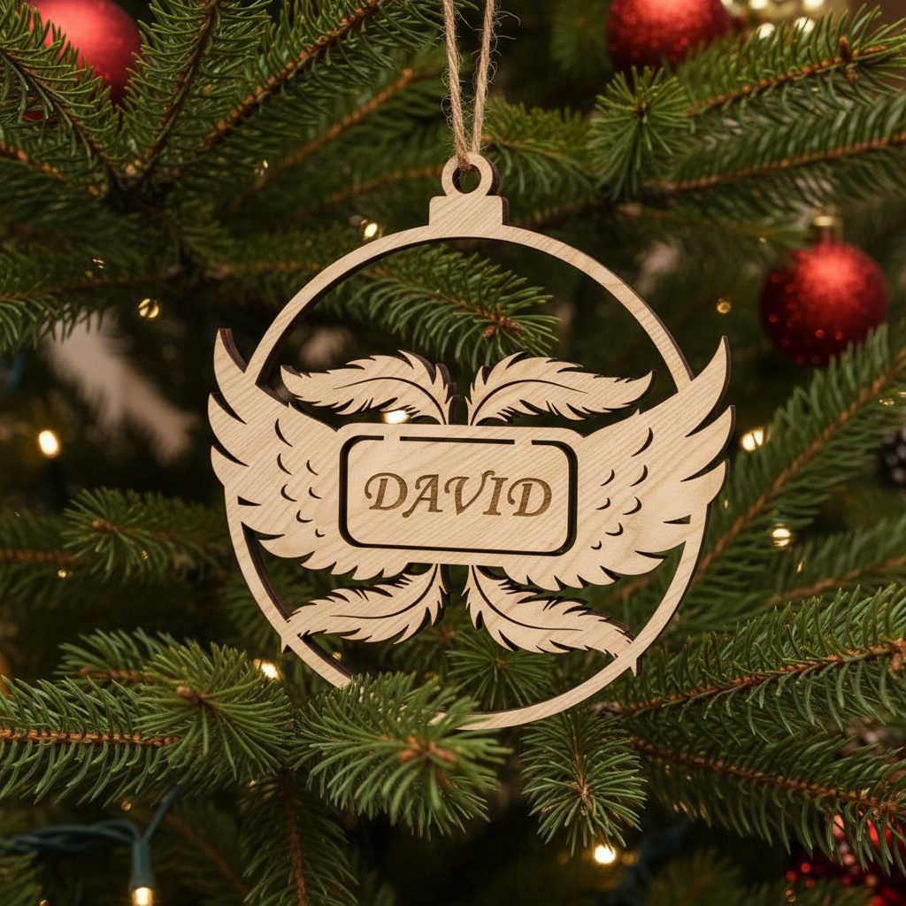 Christmas Ornament Bundle, 6 Personalized Wood Holiday Decor