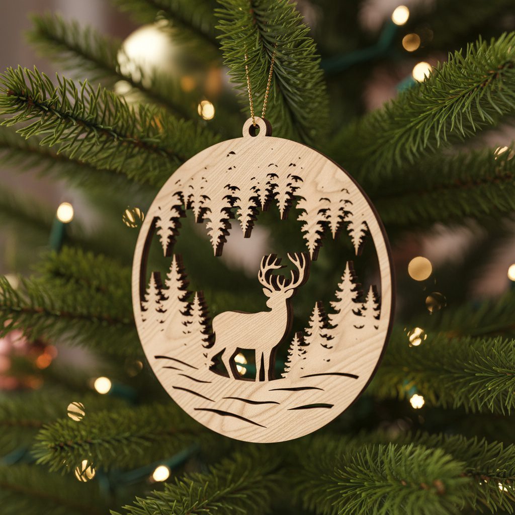 Paquete de adornos navideños, 8 archivos de diseño para días festivos, descarga digital lista para láser. - Imagen 4