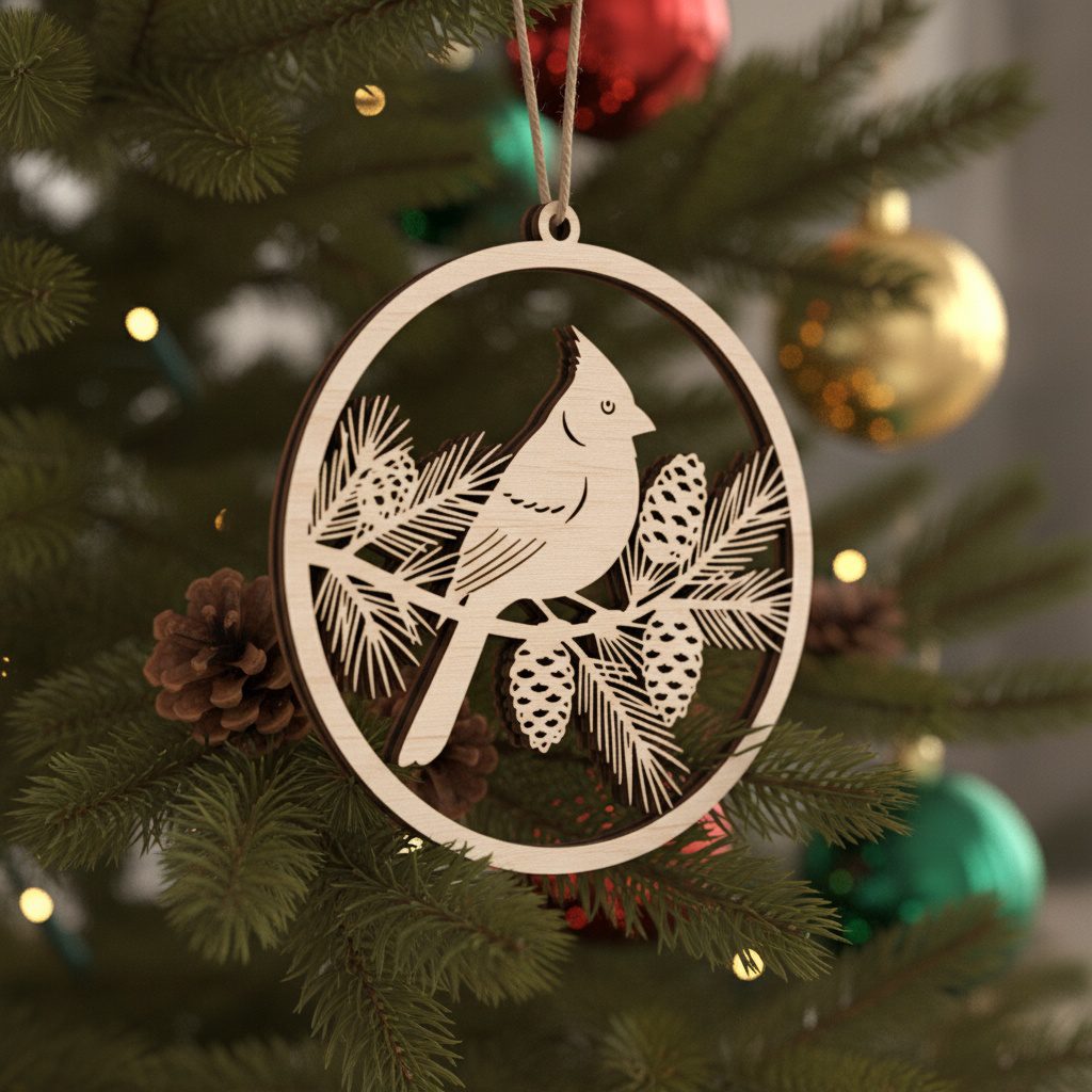 Paquete de adornos navideños, 8 archivos de diseño para días festivos, descarga digital lista para láser. - Imagen 5