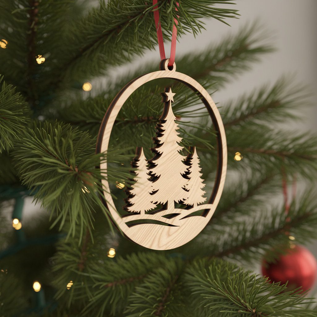 Paquete de adornos navideños, 8 archivos de diseño para días festivos, descarga digital lista para láser. - Imagen 6