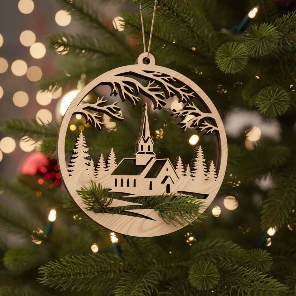 Paquete de adornos navideños, 8 archivos de diseño para días festivos, descarga digital lista para láser. - Imagen 7