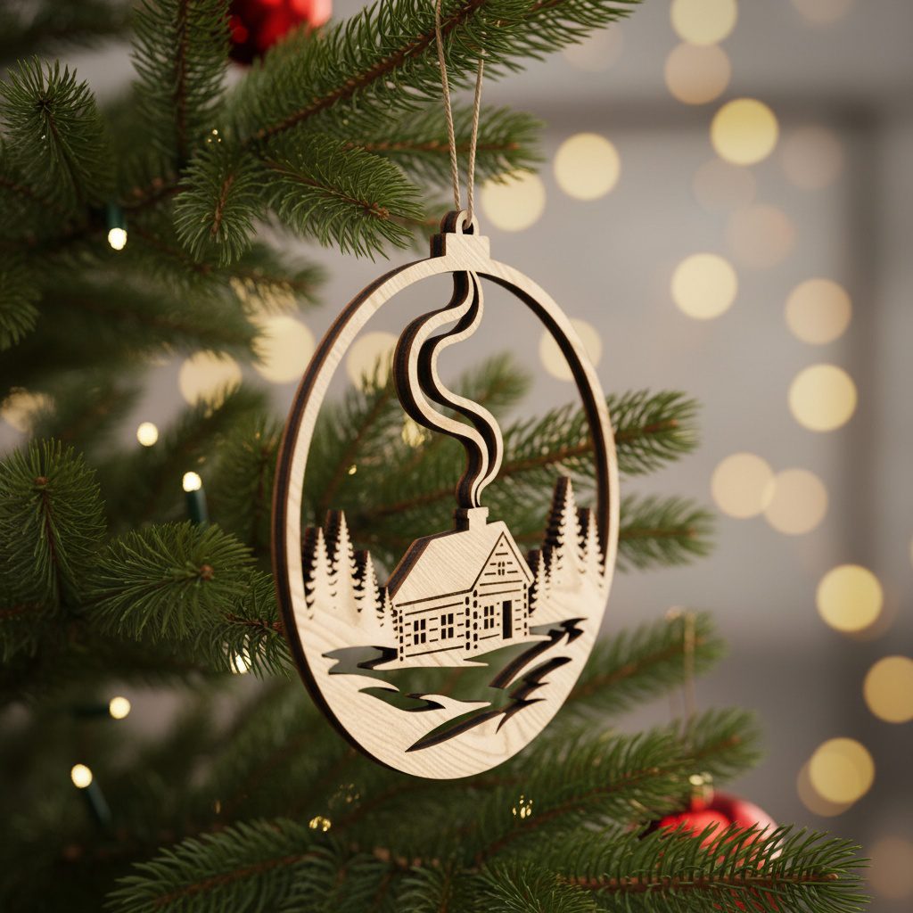 Paquete de adornos navideños, 8 archivos de diseño para días festivos, descarga digital lista para láser. - Imagen 9