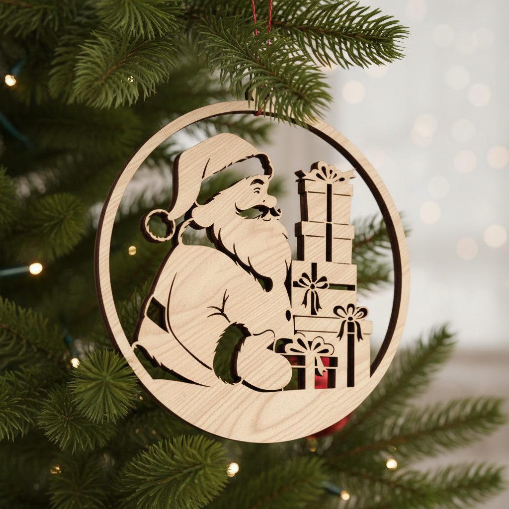 Paquete de adornos navideños, 8 archivos de diseño para días festivos, descarga digital lista para láser. - Imagen 10