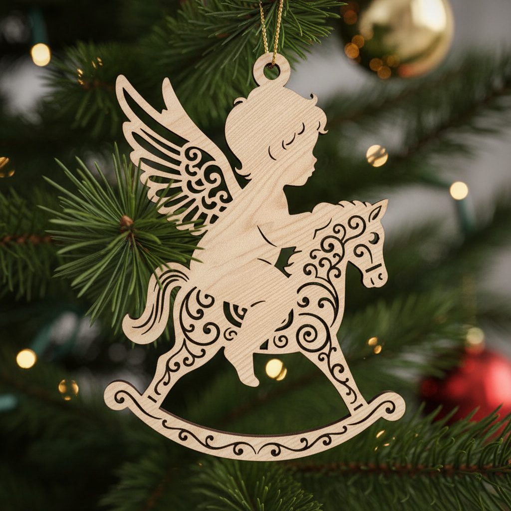 Lote de adornos navideños, diseños de ángeles, juego de decoración para árbol de Navidad. - Imagen 8