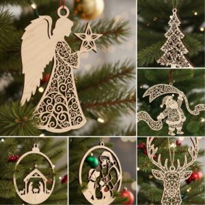 Christmas Ornament Design Bundle, 8 Tree Decoration Templates,