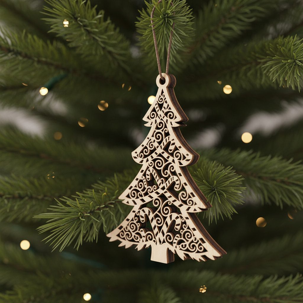 Set di modelli per decorazioni natalizie, 8 modelli per addobbi ad albero, download digitale. - immagine 7