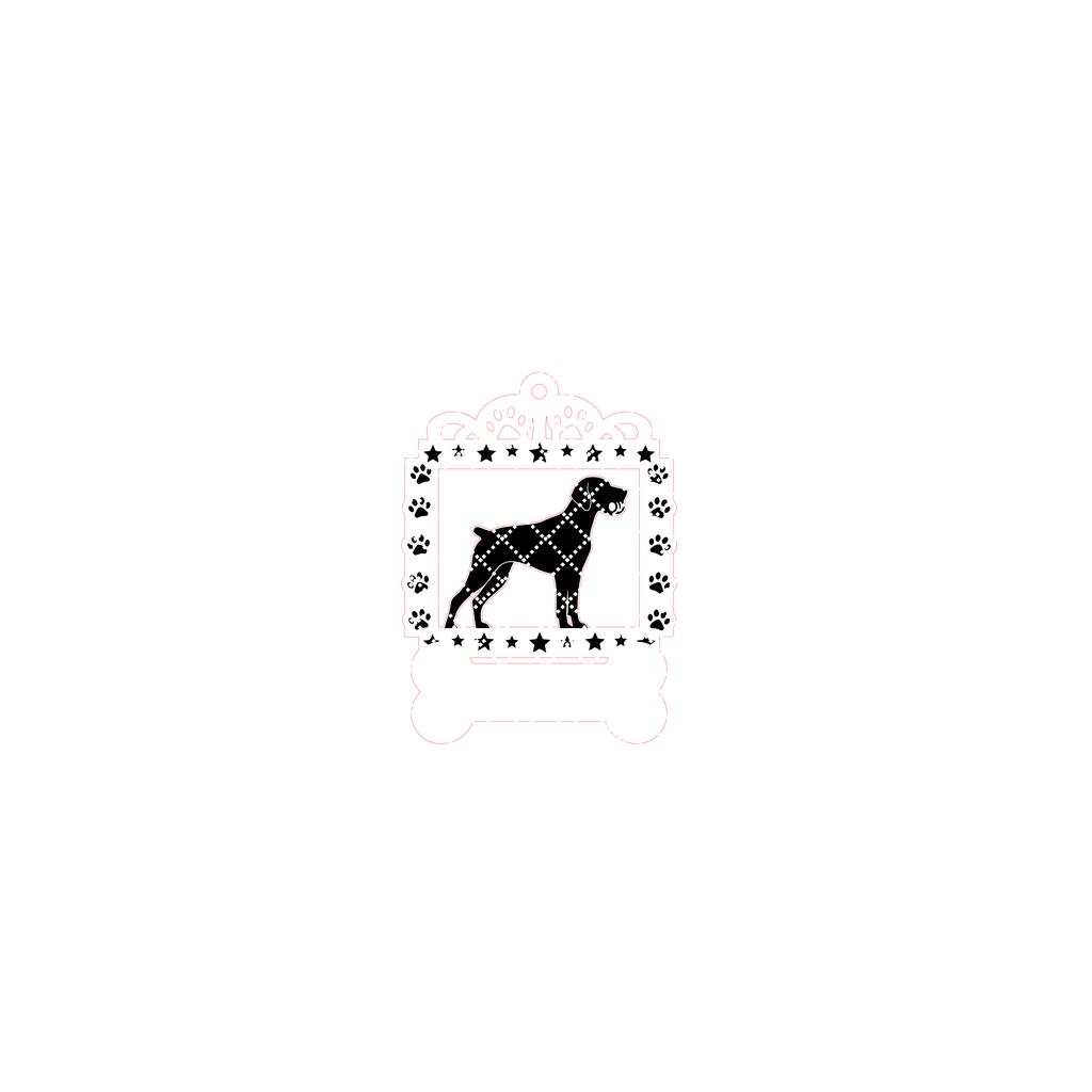 Christmas Ornament Standing Pointer Dog, Hunting Style, Digital