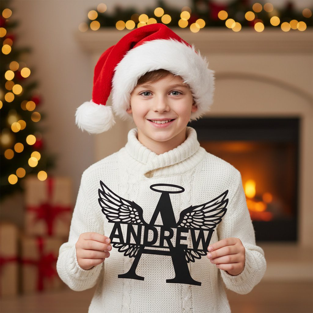 Christmas Personalized Engraved Monogram Metal Sign Bundle, 9