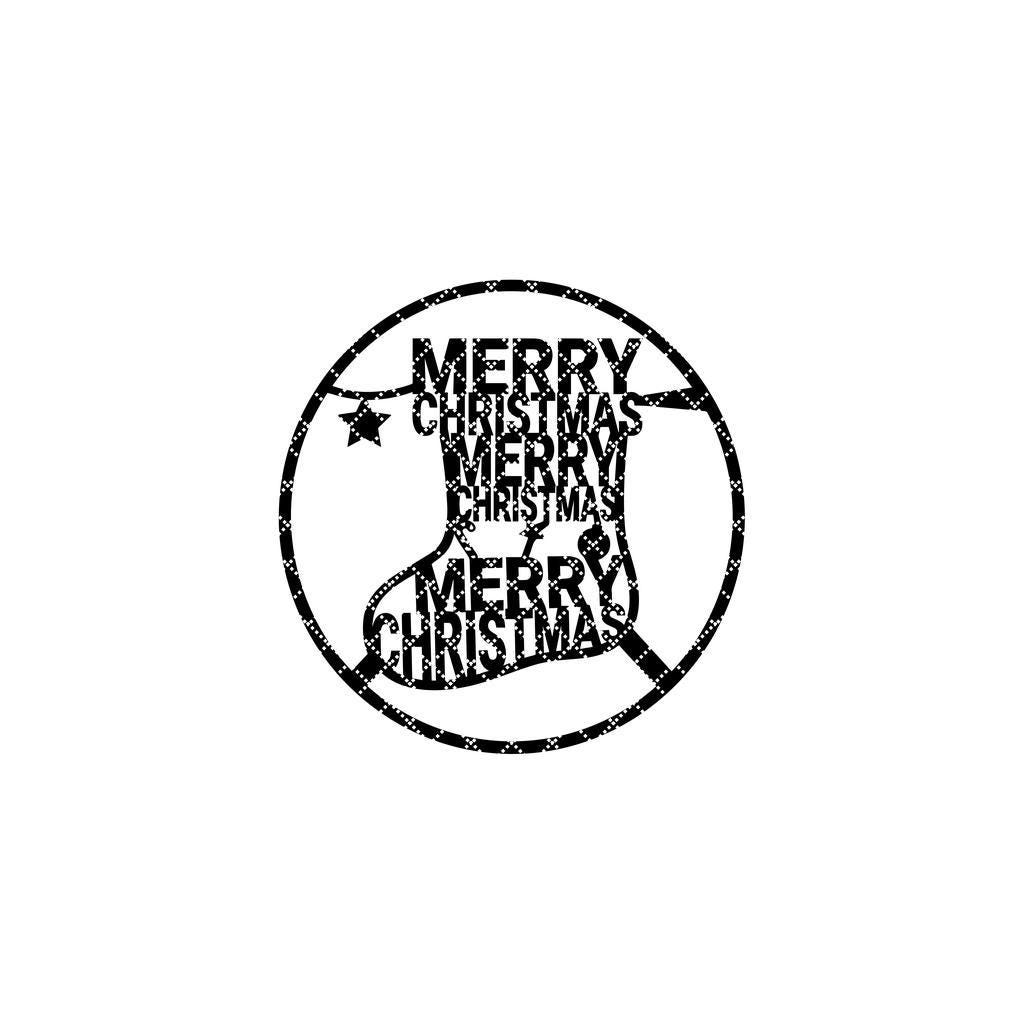 Suspension de porte pour bas de Noël, panneau de bienvenue rond et festif pour la porte d'entrée. – Image 2
