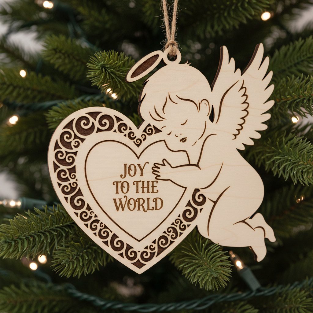 Paquete de Adornos Láser Diseños de Ángel Navideño Decoración Personalizada para Fiestas - Imagen 2