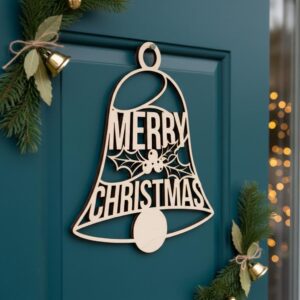 Merry Christmas Door Hanger Bundle, 6 Festive Laser Sign Designs