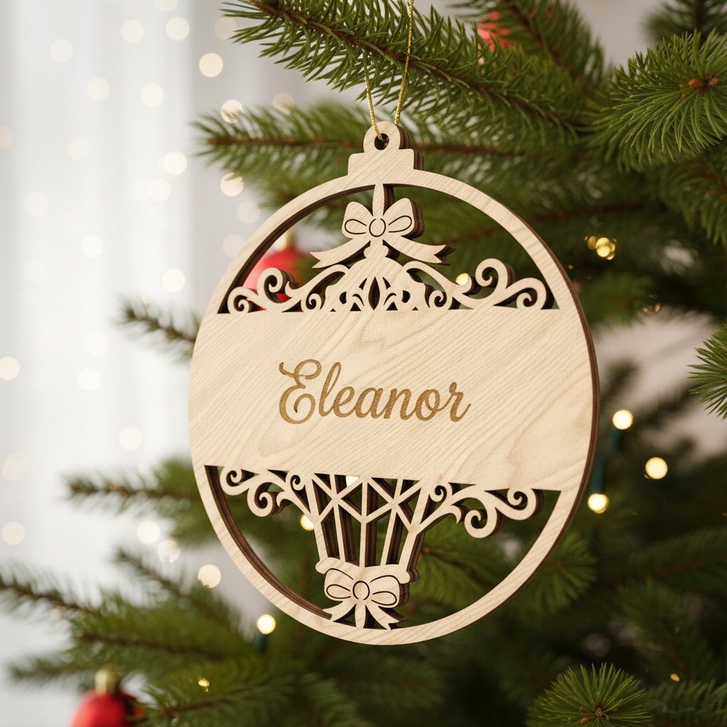 Ornate Ornament Design, Personalized Christmas Decor for DIY