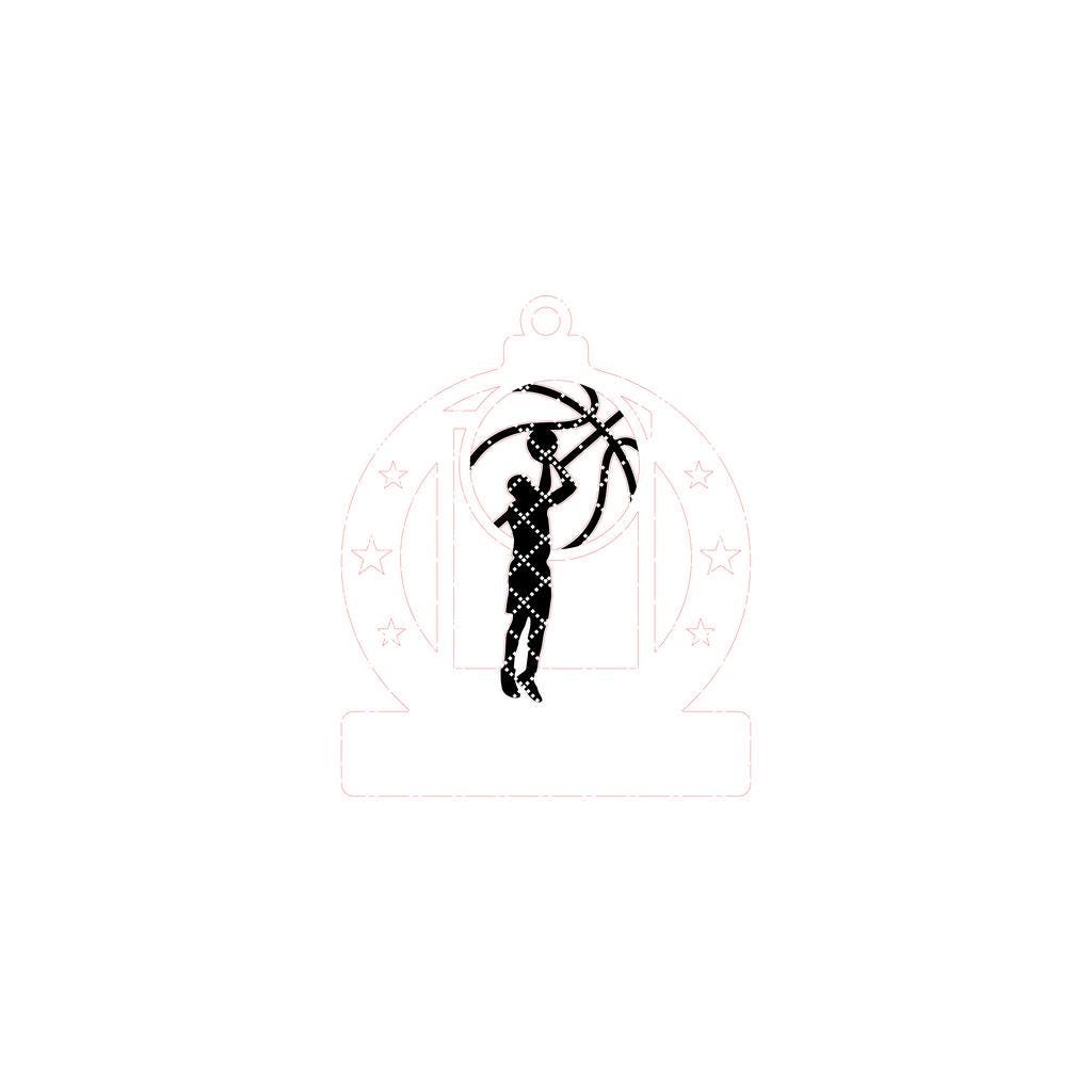 Ornement de basket personnalisé, Monogramme avec nom personnalisé, Cadeau de Noël unique. – Image 2