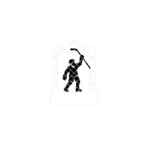 Personalized Hockey Ornament, Custom Name Ice Hockey Player