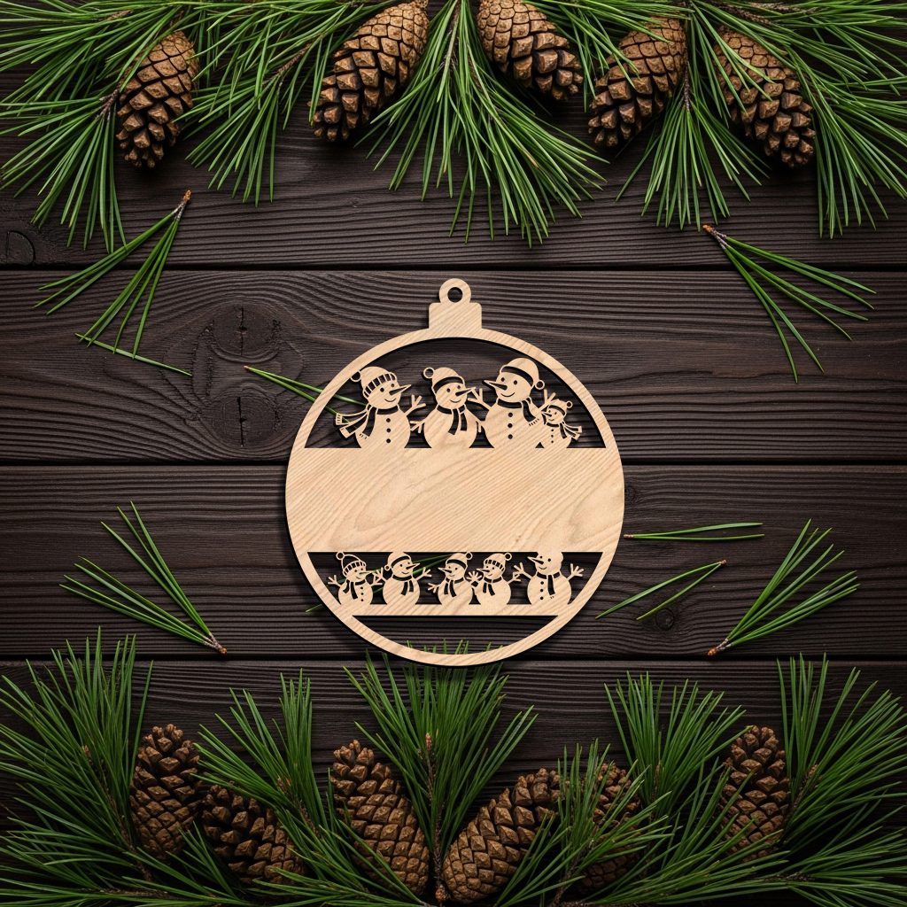 Personalized Snowman Ornament, Custom Name Christmas Decoration
