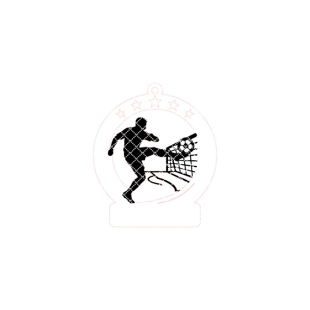 Personalized Soccer Ornament, Boys Christmas Striker, Custom Name