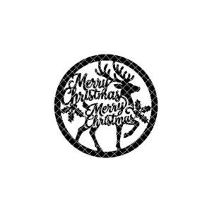 Reindeer Door Sign, Festive Holiday Door Hanger, Christmas Welcome Decor