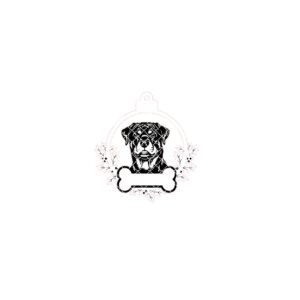 Rottweiler Christmas Ornament, Dog Silhouette Design, Holiday Decor