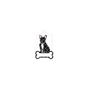 Sitting French Bulldog Christmas Ornament, Custom Pet Name
