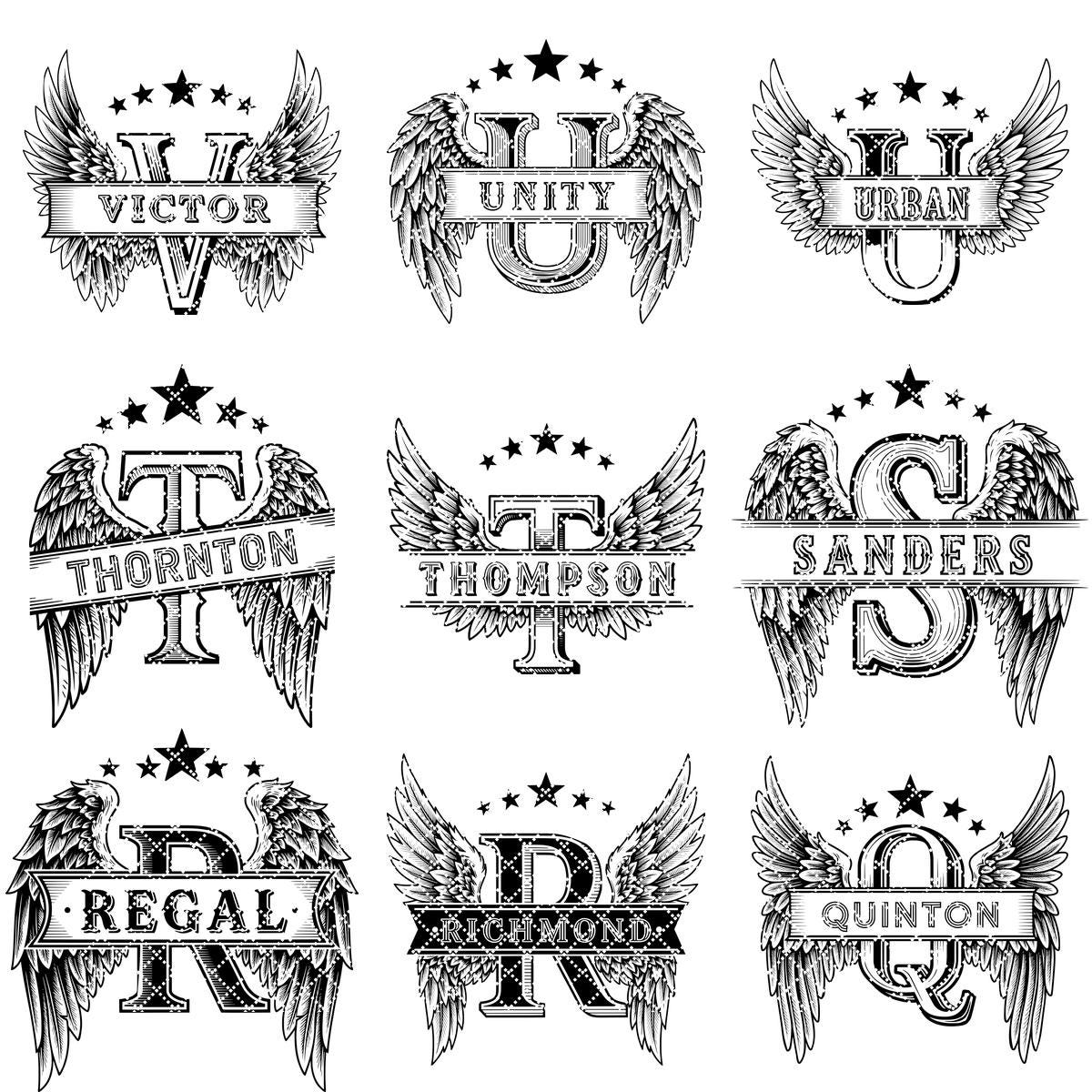 55 Diseños Vintage de Monogramas Letreros con Nombre de Familia para Grabado Láser en Tablas de Charcutería - Imagen 11