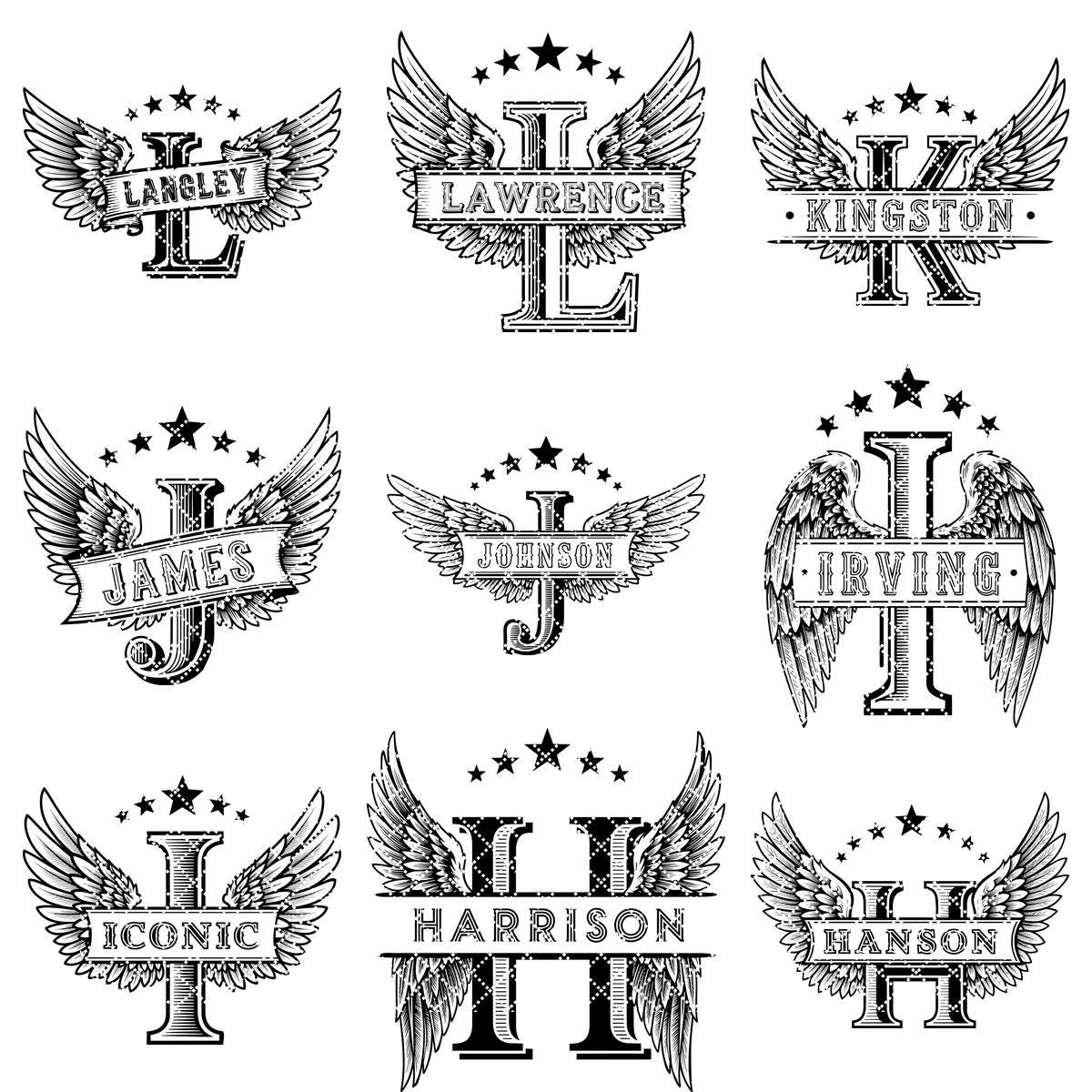 55 Diseños Vintage de Monogramas Letreros con Nombre de Familia para Grabado Láser en Tablas de Charcutería - Imagen 13