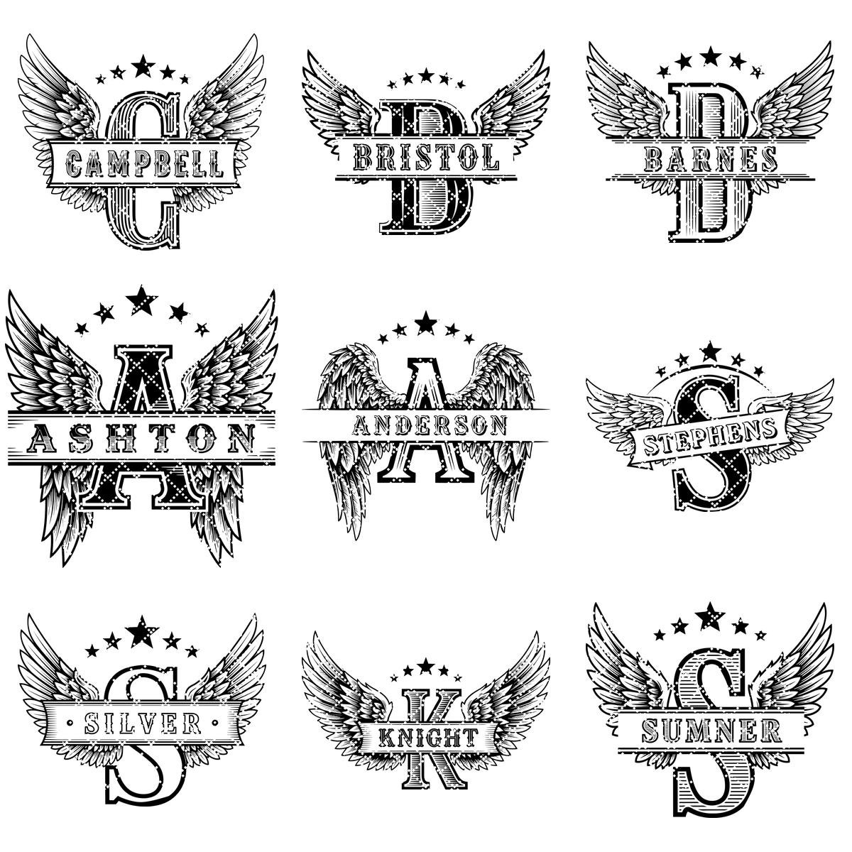 55 Diseños Vintage de Monogramas Letreros con Nombre de Familia para Grabado Láser en Tablas de Charcutería - Imagen 15