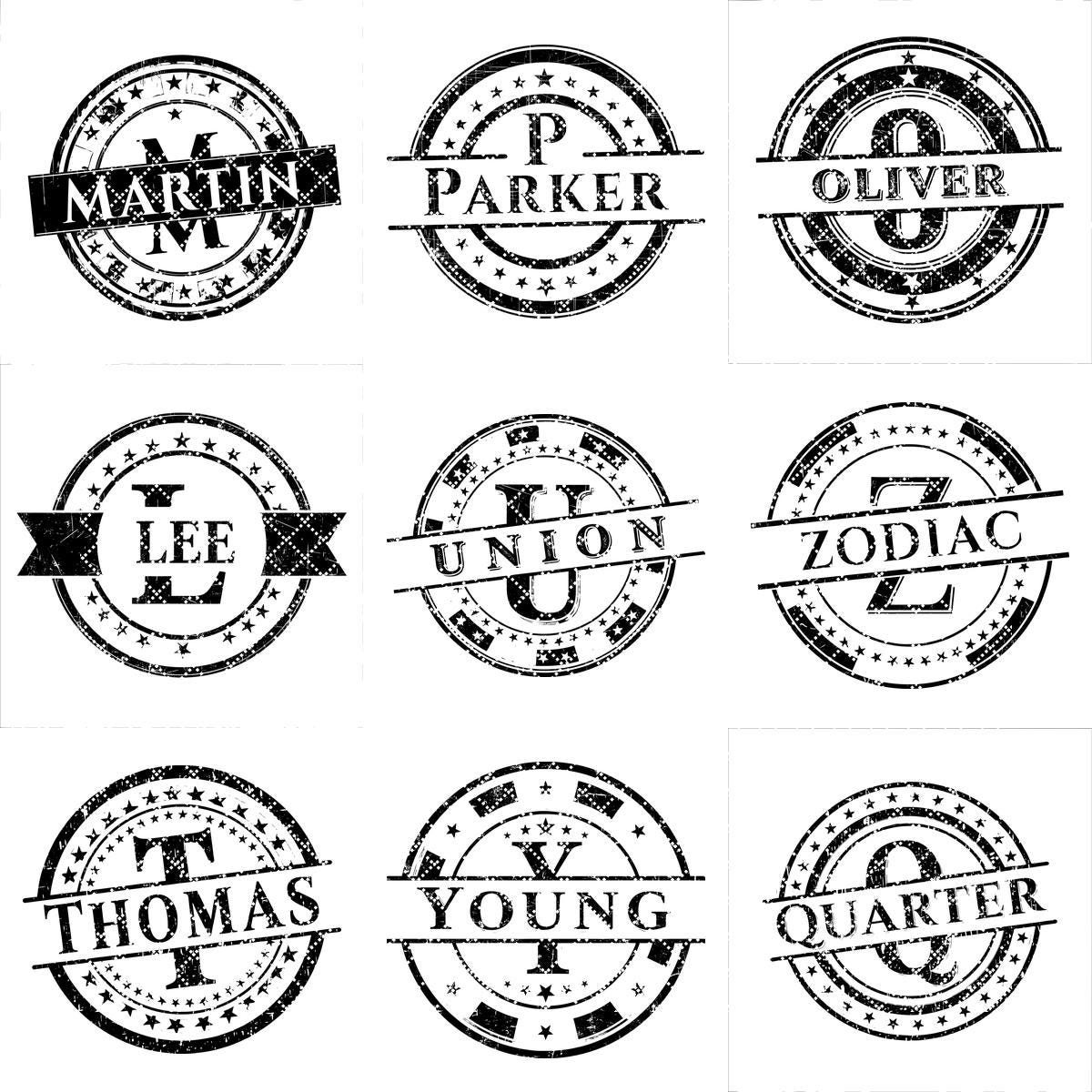 80 Rustikale Monogramm Designs, Lasergravur Dateien für Familiennamen-Schneidebretter – Bild 10