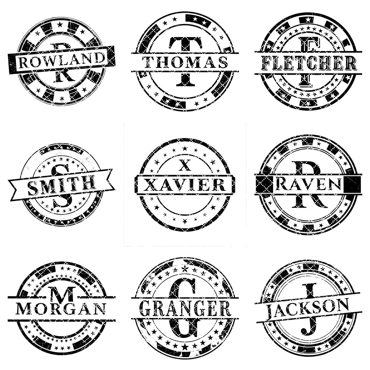 80 Rustikale Monogramm Designs, Lasergravur Dateien für Familiennamen-Schneidebretter – Bild 14