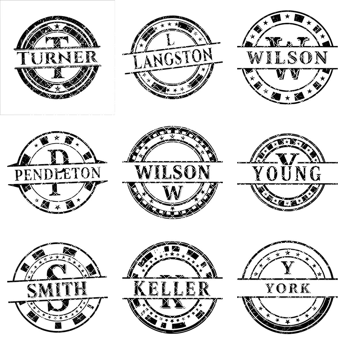 80 Rustikale Monogramm Designs, Lasergravur Dateien für Familiennamen-Schneidebretter – Bild 17