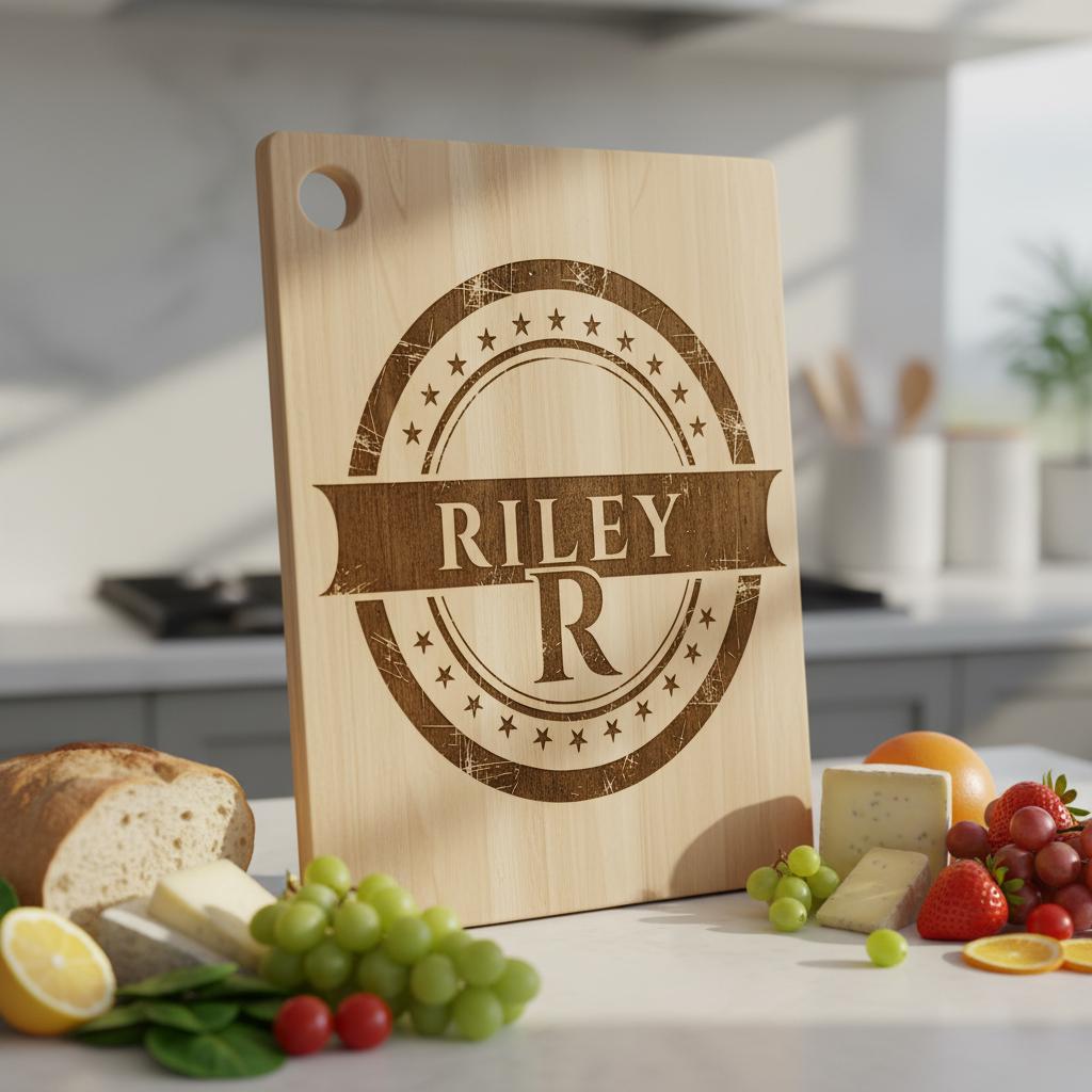 80 Rustikale Monogramm Designs, Lasergravur Dateien für Familiennamen-Schneidebretter – Bild 7
