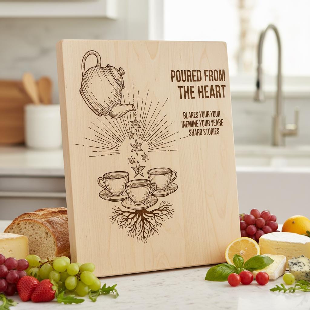 Bundle di Design Taglieri Charcharcuterie, 20 Motivi di Incisione Fantasiosi, Decorazioni da Cucina con Nome di Famiglia - immagine 10
