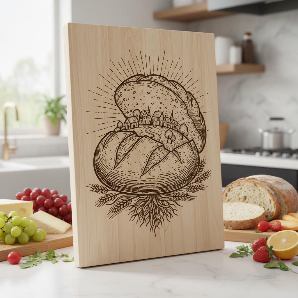 Bundle di Design Taglieri Charcharcuterie, 20 Motivi di Incisione Fantasiosi, Decorazioni da Cucina con Nome di Famiglia - immagine 3