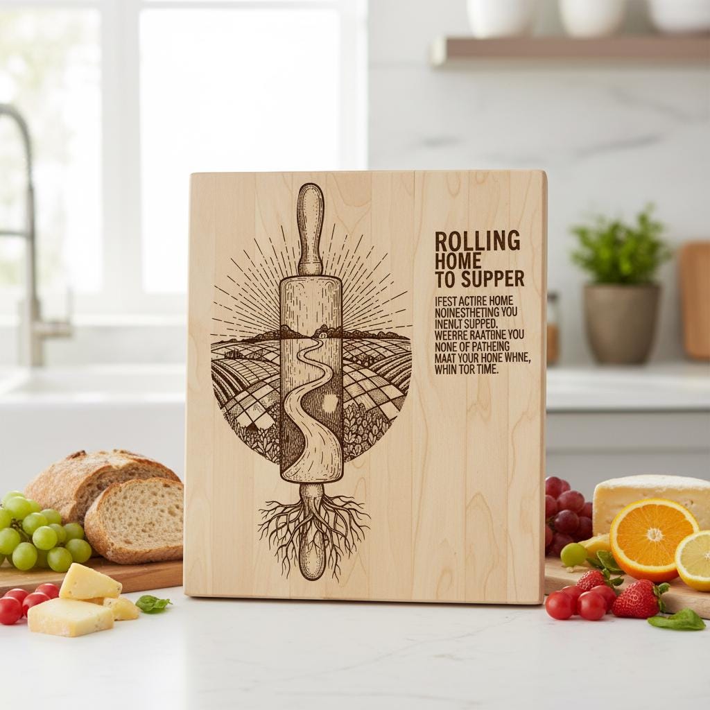Bundle di Design Taglieri Charcharcuterie, 20 Motivi di Incisione Fantasiosi, Decorazioni da Cucina con Nome di Famiglia - immagine 8