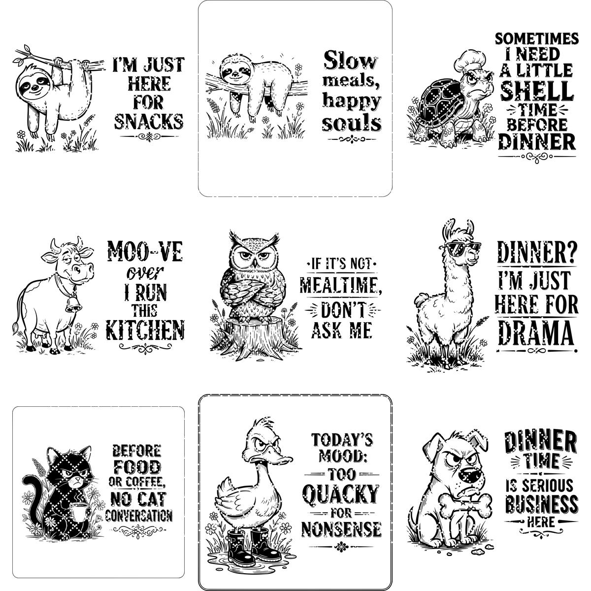 Archivos de Grabado Láser para Tabla de Charcutería, Diseños Caprichosos de Animales de Granja, Nombre de Familia. - Imagen 13