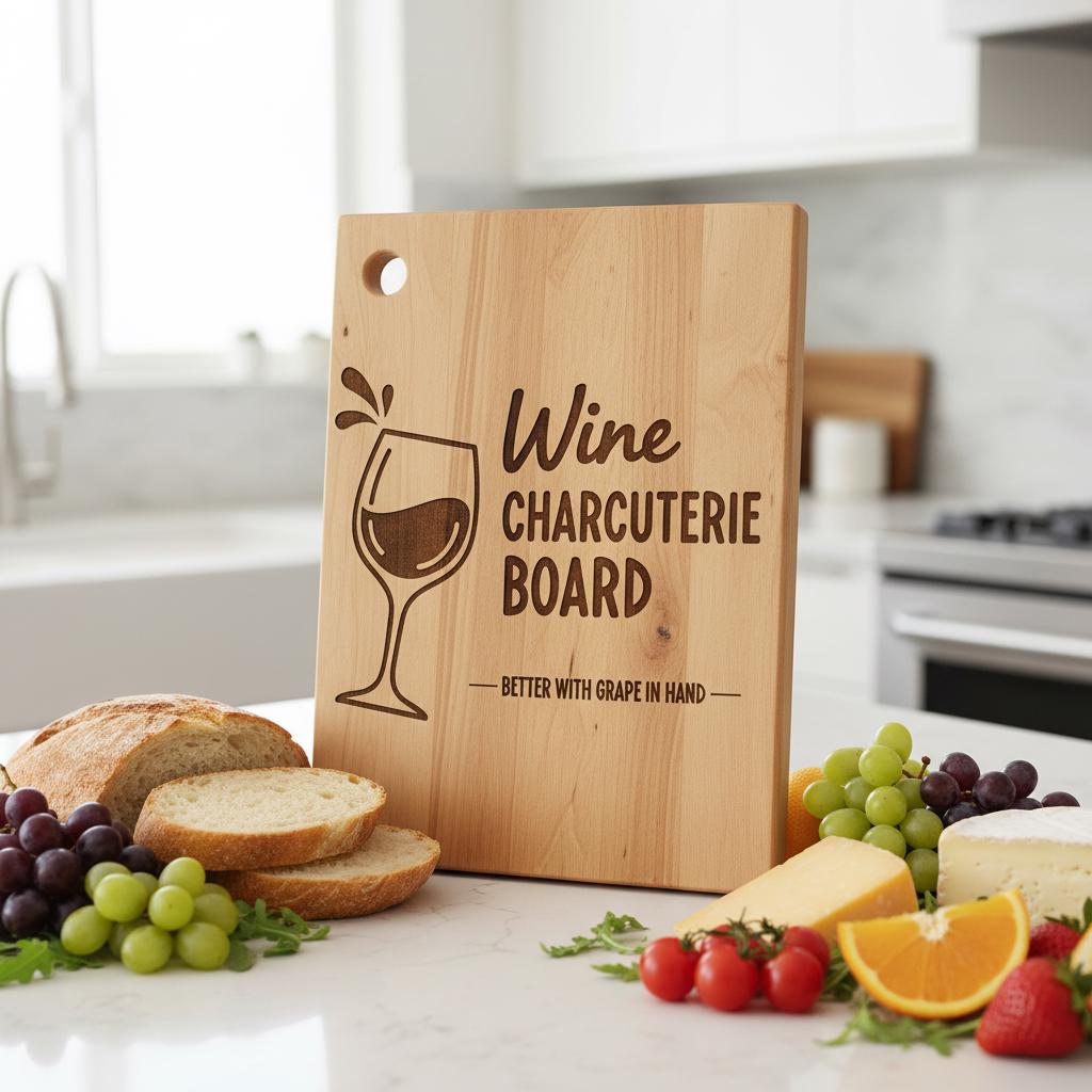 Bundle Incisione Tagliere Salumi, 20 Design Divertenti di Giochi di Parole sul Brunch per Taglieri Familiari - immagine 11