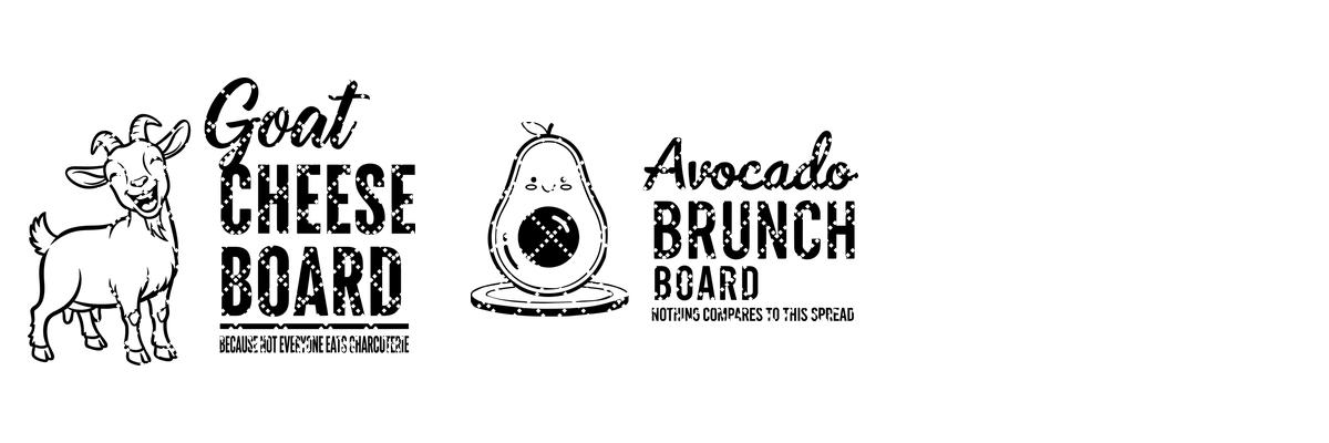 Bundle Incisione Tagliere Salumi, 20 Design Divertenti di Giochi di Parole sul Brunch per Taglieri Familiari - immagine 14