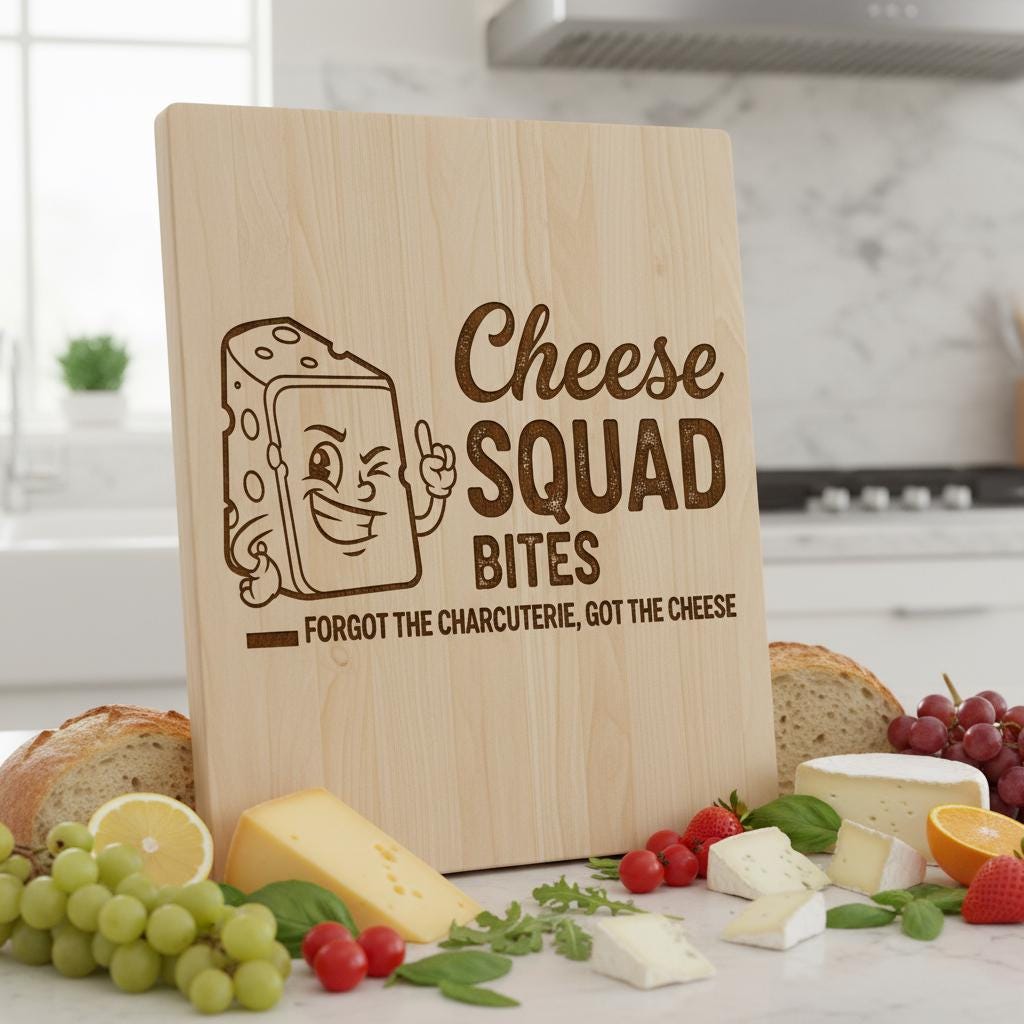 Bundle Incisione Tagliere Salumi, 20 Design Divertenti di Giochi di Parole sul Brunch per Taglieri Familiari - immagine 3