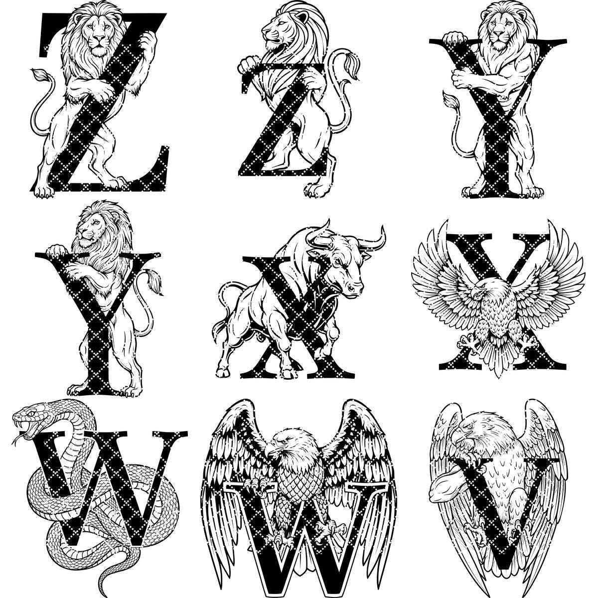 Archivos de Grabado para Tablas de Charcutería, Diseños de Monogramas con Escudo Familiar Regio, 54 Estilos - Imagen 10