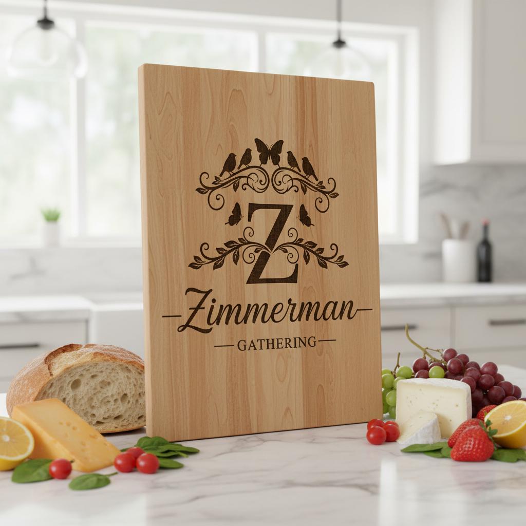 Bundle monogrammi tagliere salumi, 52 design con nomi di famiglia per regalo con incisione laser - immagine 11