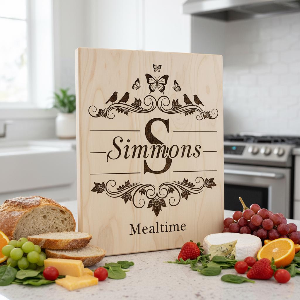 Bundle monogrammi tagliere salumi, 52 design con nomi di famiglia per regalo con incisione laser - immagine 4