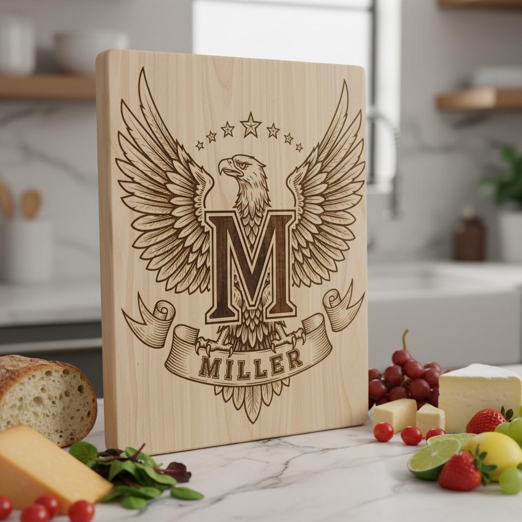 Adlerwappen Monogramm Bundle, 54 Designs für Lasergravur, Familiennamensschilder, Patriotische Deko – Bild 6