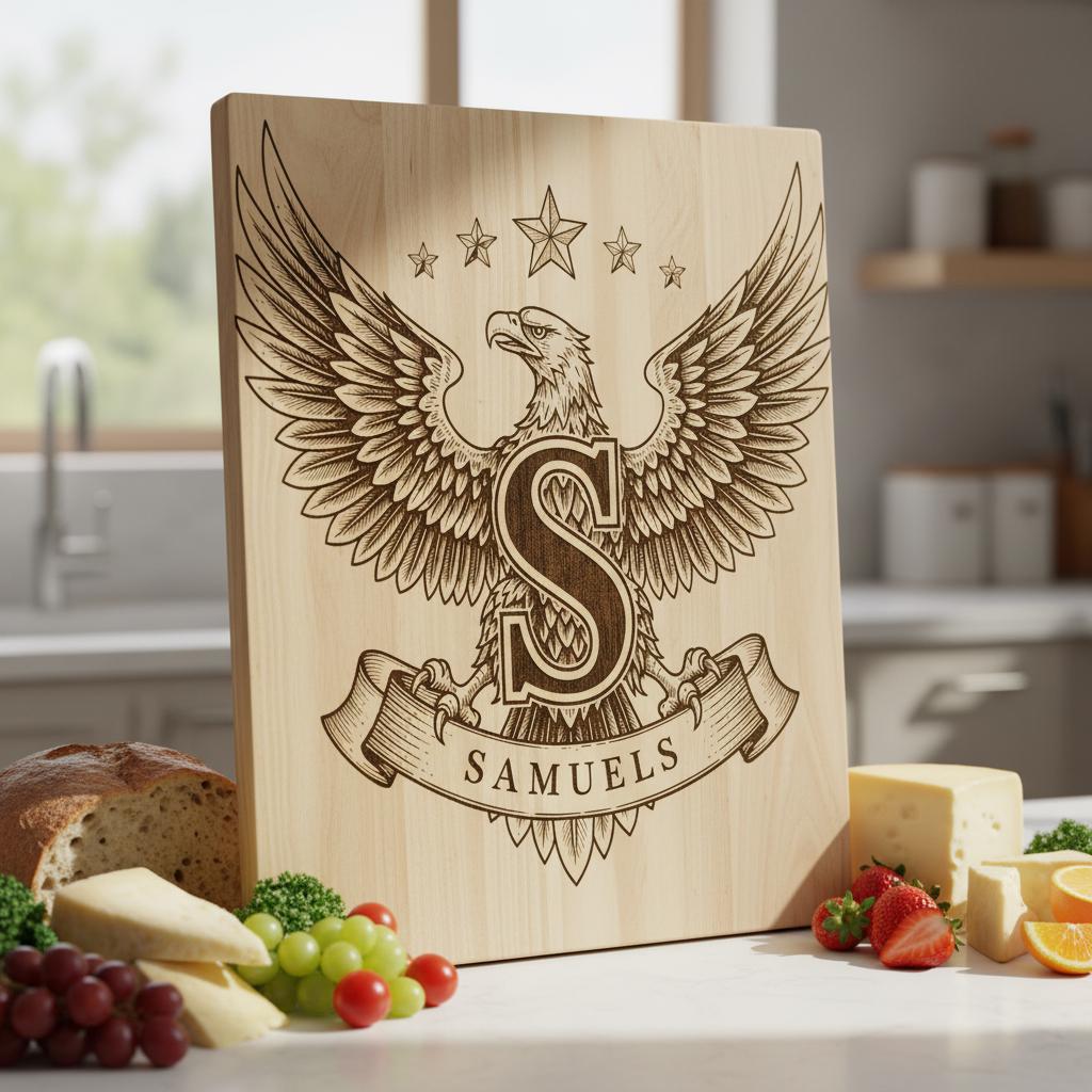 Adlerwappen Monogramm Bundle, 54 Designs für Lasergravur, Familiennamensschilder, Patriotische Deko – Bild 8