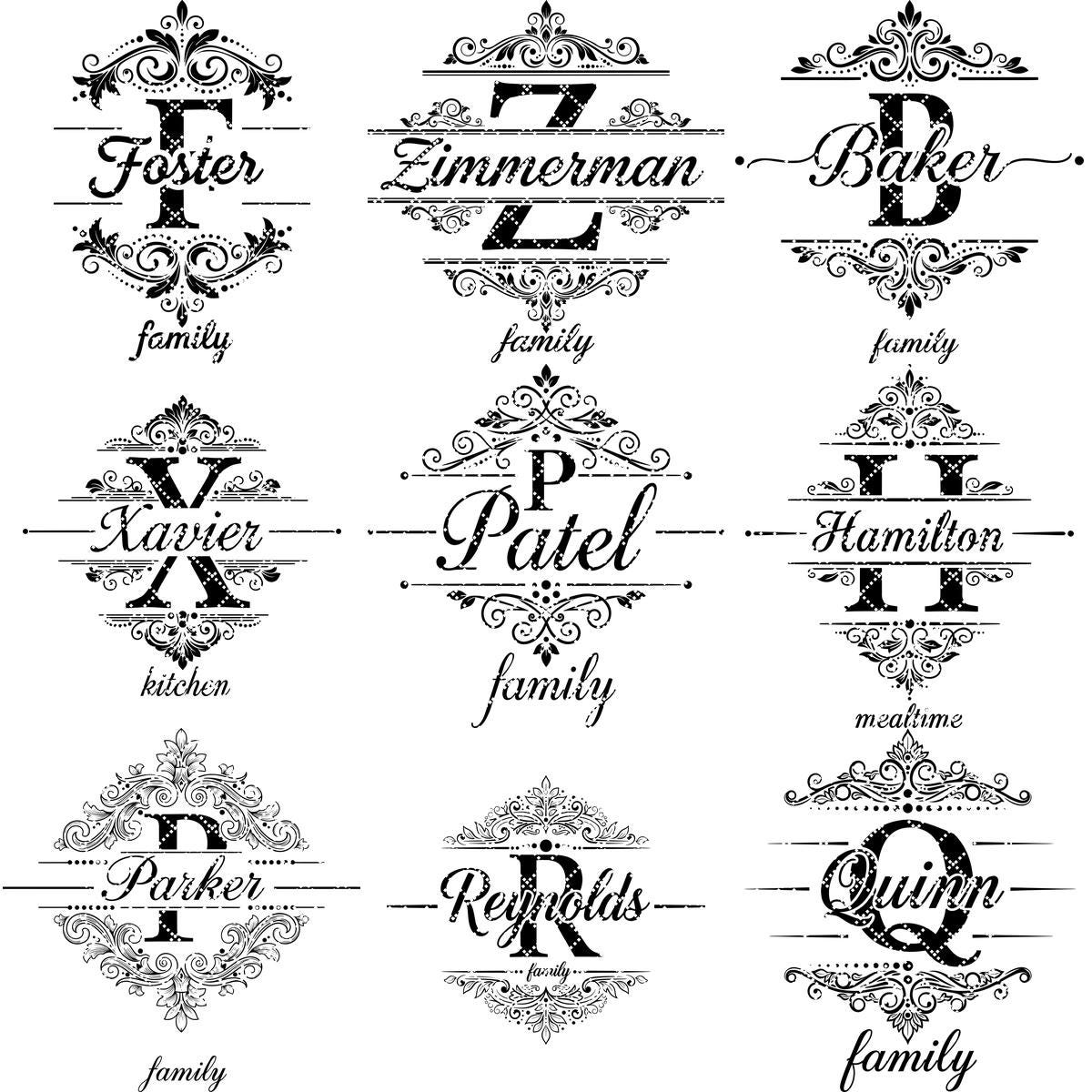 Elegantes Monogramm-Gravur-Bundle, Charcuterie-Brett-Designs, 54 Küchenstile – Bild 13